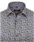 Preview: Casa Moda Premium Modern Fit Langarmhemd Stretch blau braun Paisleys Print