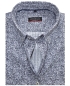 Preview: eterna Comfort Fit Kurzarmhemd weiss dunkelblau Alloverprint