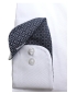 Preview: eterna Slim Fit Langarmhemd weiss Patches marine gemustert ÄL 72cm