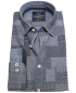 Preview: Casa Moda Freizeithemd Casual Fit Langarm Patchwork in graublau