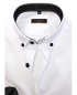 Preview: eterna Slim Fit Stretch Langarmhemd in weiss mit Patches in schwarz