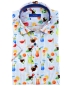 Preview: Armas Comfort Fit Kurzarmhemd Cocktail beige weiß blau multicolor