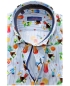 Preview: Armas Comfort Fit Kurzarmhemd Cocktail beige weiß blau multicolor