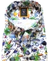 Preview: Armas Kurzarmhemd Comfort Fit weiss multicolor Print Malibu Fische