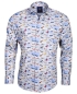 Preview: Armas Langarmhemd Comfort Fit hellblau multicolor Print Flugzeuge