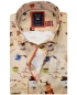 Preview: Armas Langarmhemd Comfort Fit beige multicolor Print Kaffeemotive