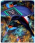 Preview: Armas Langarmhemd Comfort Fit dunkelblau multicolor Print Papageien