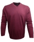 Preview: Ben Green V-Neck Pullover Classic in weinrot braun lila