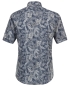 Preview: Casa Moda Casual Fit Kurzarmhemd Shorter Style Leinenedition blau Print