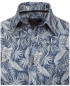 Preview: Casa Moda Casual Fit Kurzarmhemd Shorter Style Leinenedition blau Print