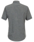Preview: Casa Moda Casual Fit Kurzarmhemd Shorter Style Leinenedition grün blau Karo