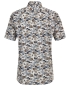 Preview: Casa Moda Premium Comfort Fit Kurzarmhemd blau multicolor Floralprint