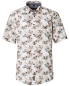 Preview: Casa Moda Kurzarmhemd beige multicolor Palmen Print Shorter Style