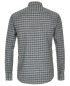 Preview: Casa Moda Casual Fit Langarmhemd Shorter Style Leinenedition grün blau Karo