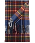 Preview: Hemley Schal Wolle Kaschmir in dunkelblau multicolor englisch Karo 30x196 cm