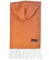 Preview: Hemley Schal Wolle Kaschmir in orange melange Fransen wollweiss 30x185 cm