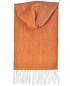 Preview: Hemley Schal Wolle Kaschmir in orange melange Fransen wollweiss 30x185 cm