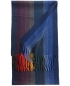 Preview: Hemley Schal Wolle in blau multicolor Streifen 30x196 cm