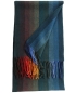 Preview: Hemley Schal Wolle in grün multicolor Streifen 30x196 cm