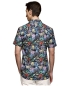 Preview: Impulso Kurzarmhemd dunkelblau mit Print in multicolor