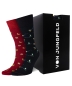Preview: von Jungfeld 1 Paar Herrensocken in 2 Farben mit Wintermotiven