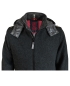 Preview: Radloff Jacke Strick-Stepp-Jacke mit abtrennbarer Kapuze anthrazit schwarz