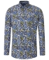 Preview: REDMOND Langarmhemd Comfort Fit grün multicolor Print Floral