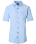 Preview: REDMOND Kurzarmhemd blau Slubgarn Struktur Casual Comfort Fit