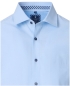 Preview: REDMOND Kurzarmhemd blau Slubgarn Struktur Casual Comfort Fit