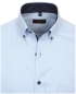 Preview: REDMOND Langarmhemd Modern Fit hellblau Struktur