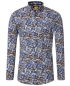 Preview: REDMOND Langarmhemd Casual Modern Fit braun multicolor Print Floral