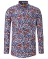 Preview: REDMOND Langarmhemd Modern Fit rot multicolor Print Floral