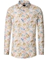 Preview: Venti Modern Fit Langarmhemd in beige multicolor Floralprint