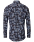 Preview: Venti Modern Fit Langarmhemd dunkelblau multicolor Floralprint
