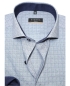 Preview: eterna Slim Fit Langarmhemd blau Strukturkaro ÄL 72cm Patches