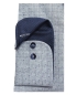 Preview: eterna Slim Fit Langarmhemd blau Strukturkaro ÄL 72cm Patches