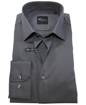 Venti Langarmhemd Edition Black Slim Fit in anthrazit