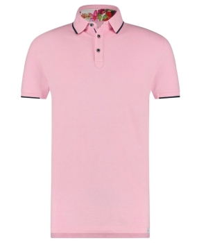 R2 Amsterdam Polo Shirt Stretch rosa marine