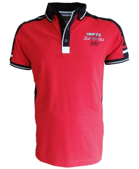 Impulso Polo Shirt Yachting Club in rot blau weiss