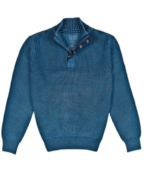 Baileys Troyer Stehkragenpullover in indigo Perlfangstrick