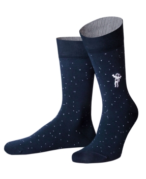 von Jungfeld 1 Paar Socken Motiv Astronaut dunkelblau