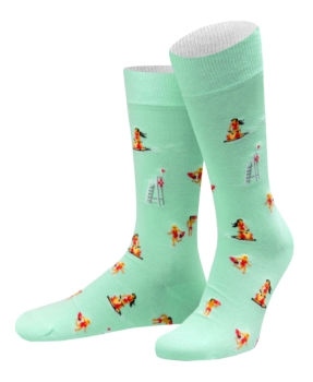 von Jungfeld 1 Paar Socken Malibu Beach in mint Motiv Strand