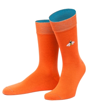 von Jungfeld 1 Paar Socken Thrakien in orange Motiv Biene
