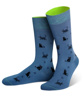 von Jungfeld 1 Paar Socken Animal Lovers Motiv Cat