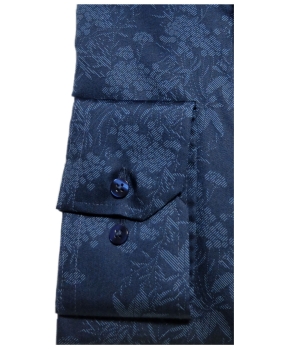 - dunkelblau fairen Krawatte Herrenmode Langarmhemd Marken + eterna blau Hochwertige Floralmotiv zu Modern Fit führender