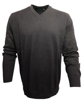 Ben Green V-Neck Pullover Classic in weinrot braun lila