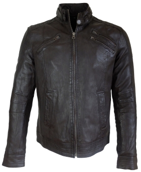 bruno banani Lederjacke Modell Clapton darkbrown