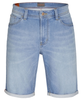 Hattric Jeans Bermuda Stretch hellblau Denim mit Saumumschlag