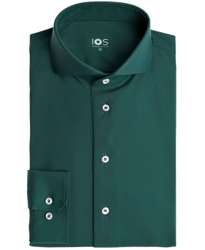 IOS Langarm Shirt Slim Fit Jersey superstretch grün Haikragen