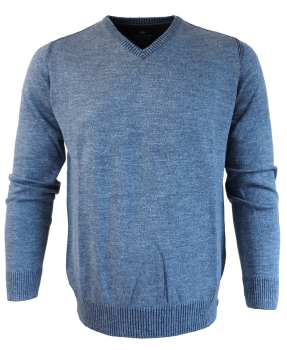 Baileys leichter V-Neck Pullover in blau melange
